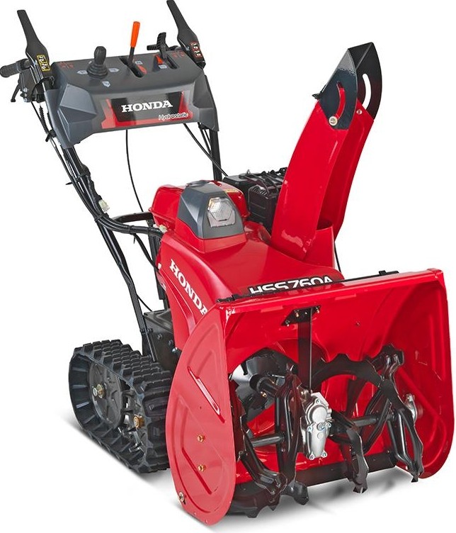 Spazzaneve Honda HSS 760 AET in vista panoramica, progettato per prestazioni elevate nella rimozione della neve. shopdacanal.com.