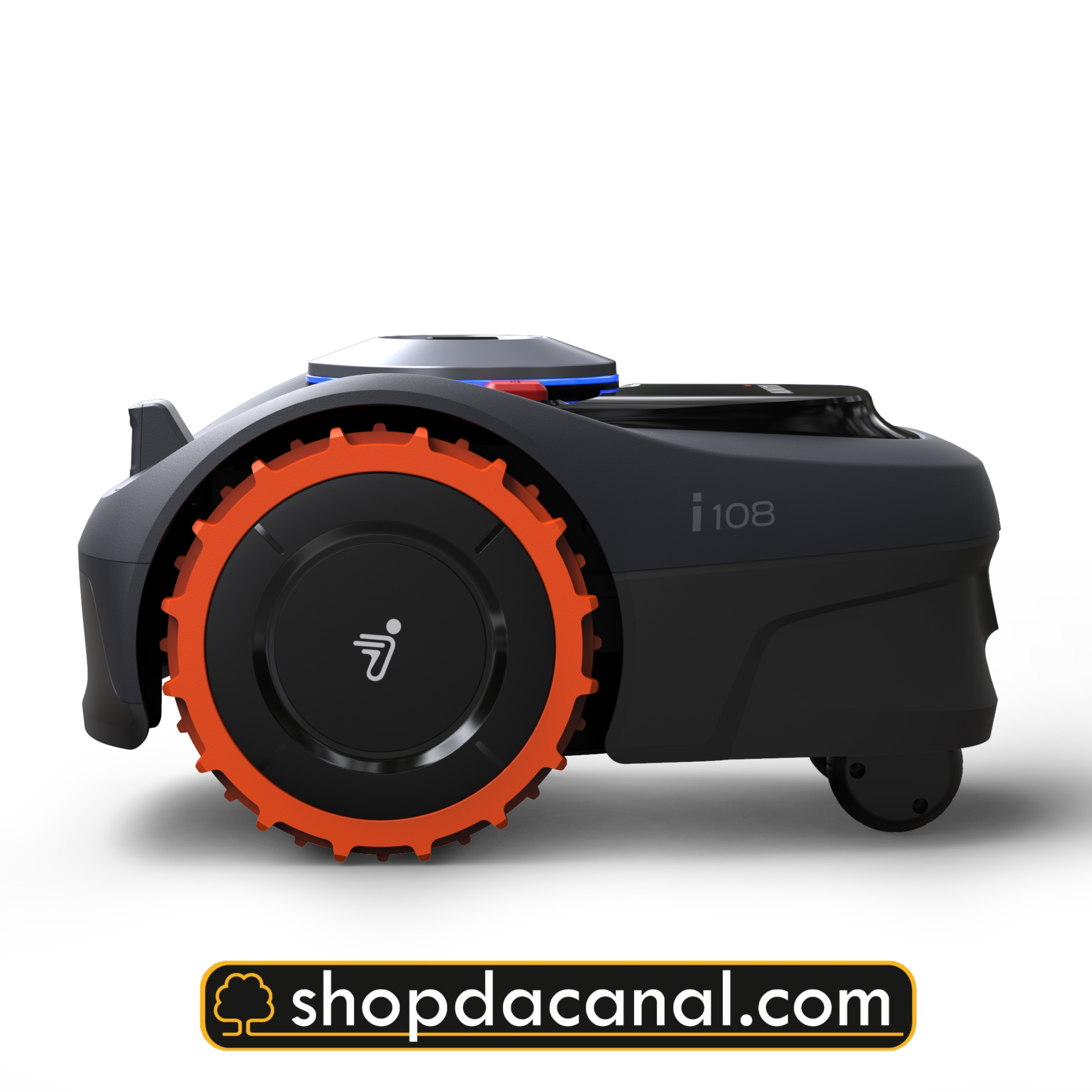 Robot rasaerba Segway Navimow i108E senza fili perimetrali, ideale per giardini fino a 800 mq con precisione GPS avanzata