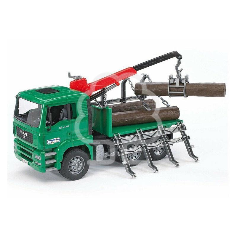 Giocattoli e modellini: Camion giocattolo Bruder Man per trasporto legname  con gru di carico